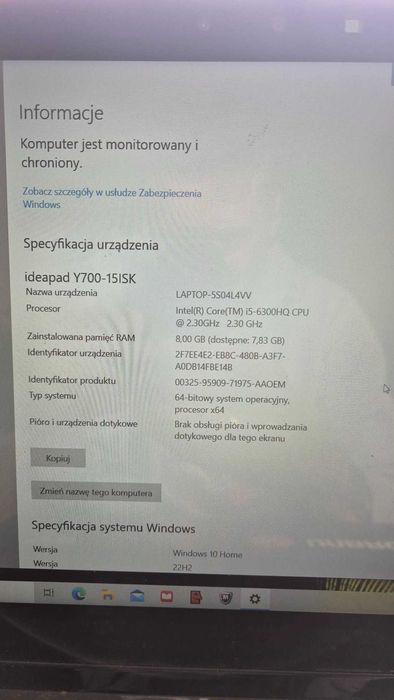 Lenovo Ideapad Y700-15ISK