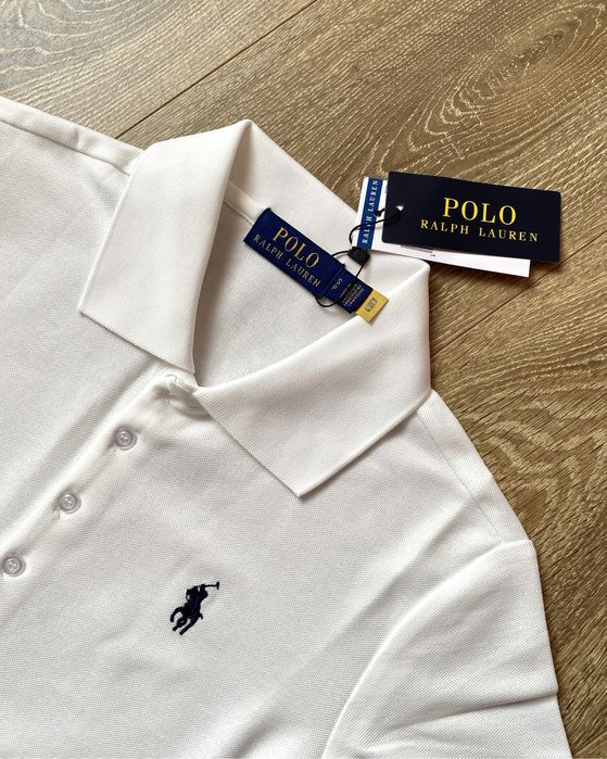 Жіноча Футболка Polo Ralph Lauren біла облягаюча