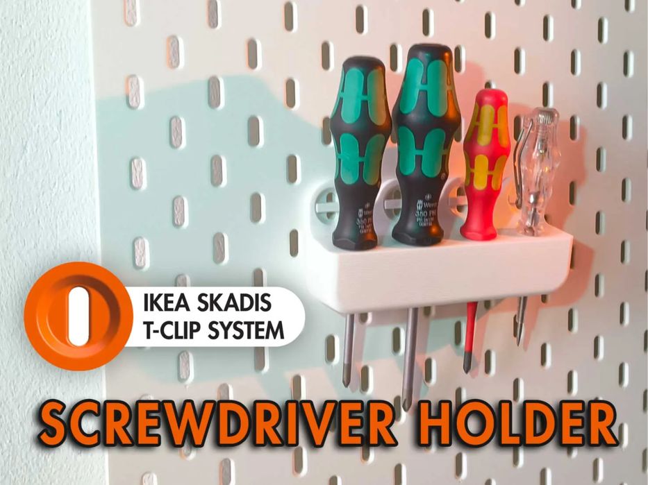 Suporte Ferramentas IKEA SKADIS com T-Clip System