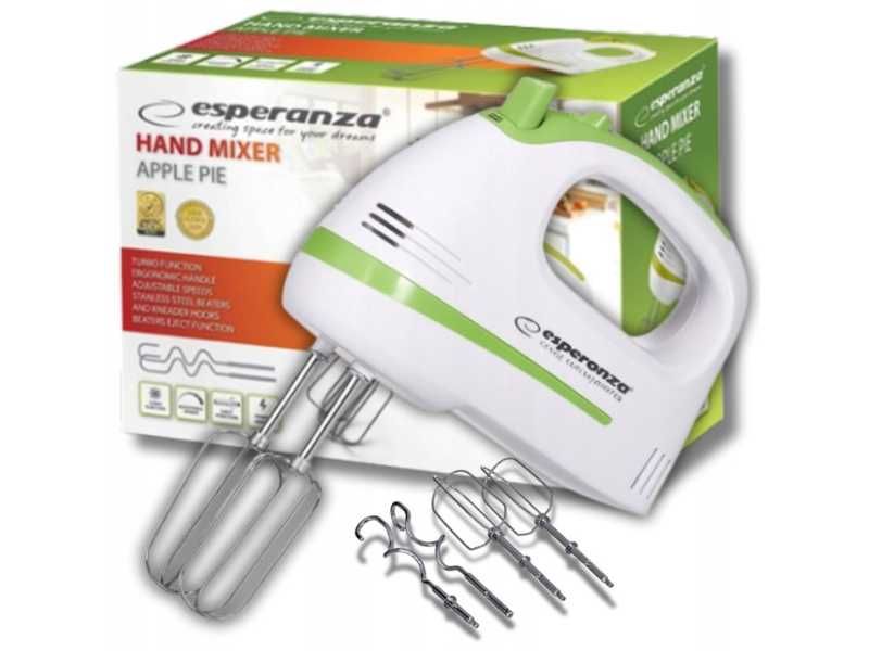 Mikser ręczny 400w robot kuchenny turbo 7 biegów trzepaczki mieszadła