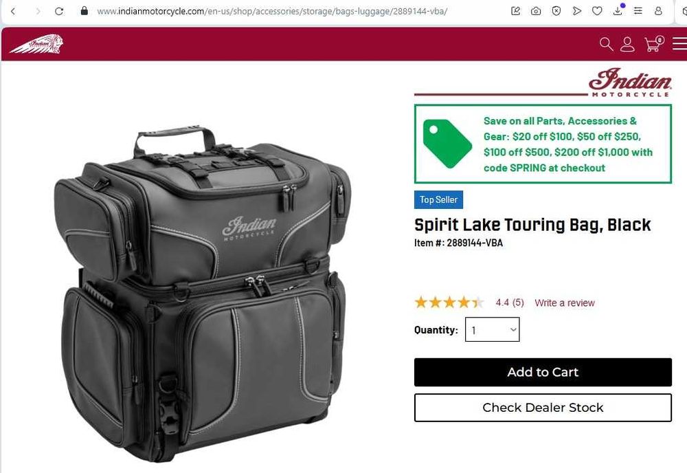 Сумка Indian Spirit Lake Touring Bag