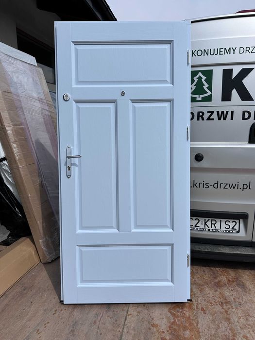Drzwi wejściowe Od ręki wewnątrzklatkowe klatkowe niebieskie kamienica