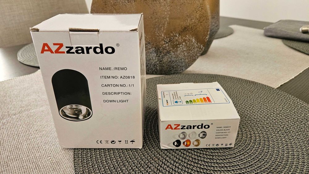 Azzardo Remo lampa natynkowa spot biały matowy z odbłyśnikiem