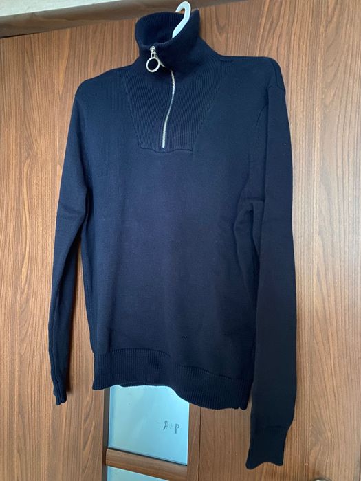 Sweter granatowy z suwakiem S, nowy z metką