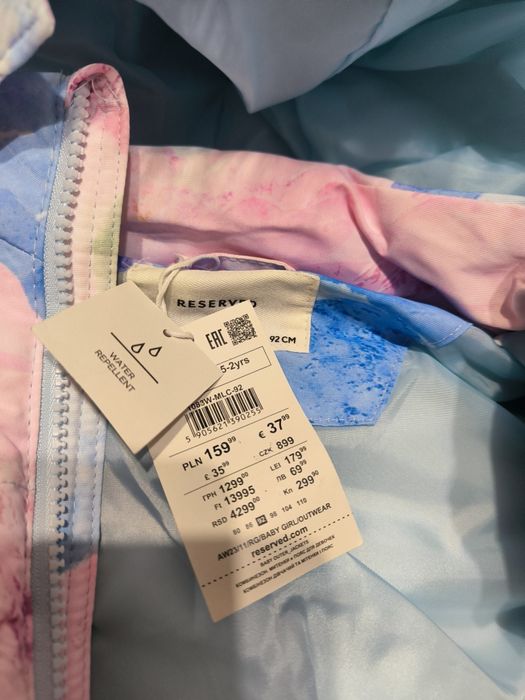Zimowy kombinezon Reserved 92 zima rękawiczkami ocieplany taliowany