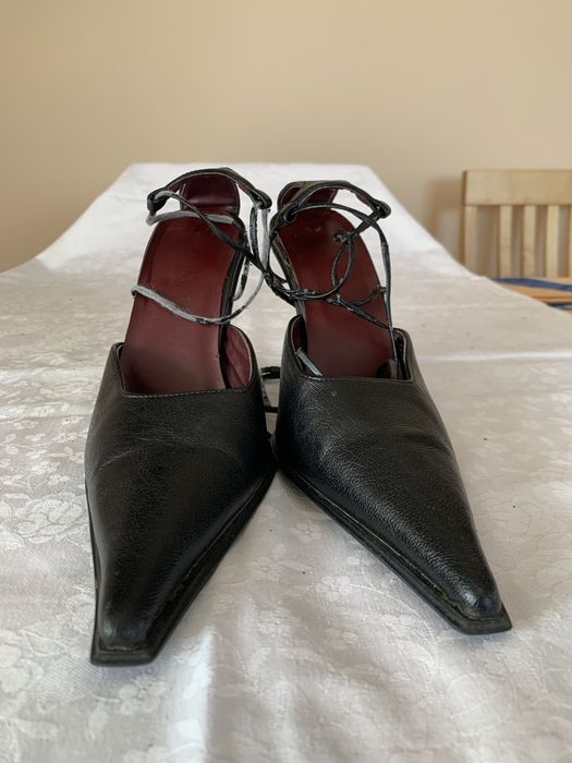 Skora naturalna czarne buty damskie