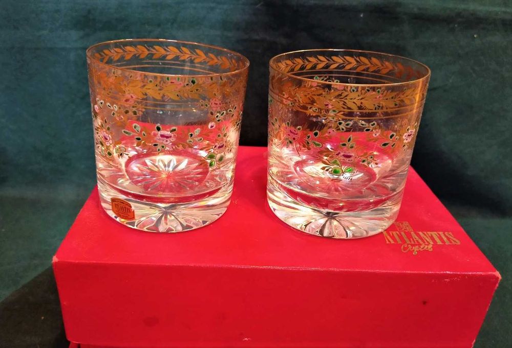 Par Copos Whisky Cristal Atlantis