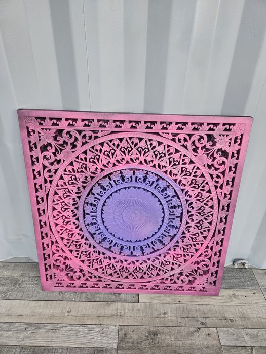 Dekor ścienny Mandala zdobienia fiolet i róż