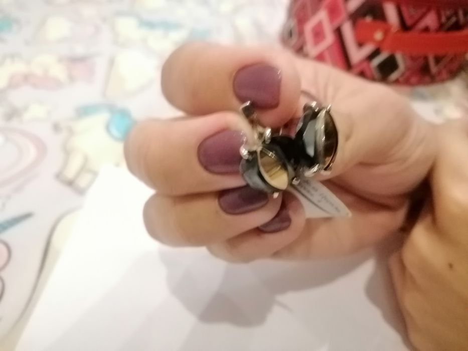 Серебряный набор фианит  серьги и кольцо 925пр.камень фианит золотые в