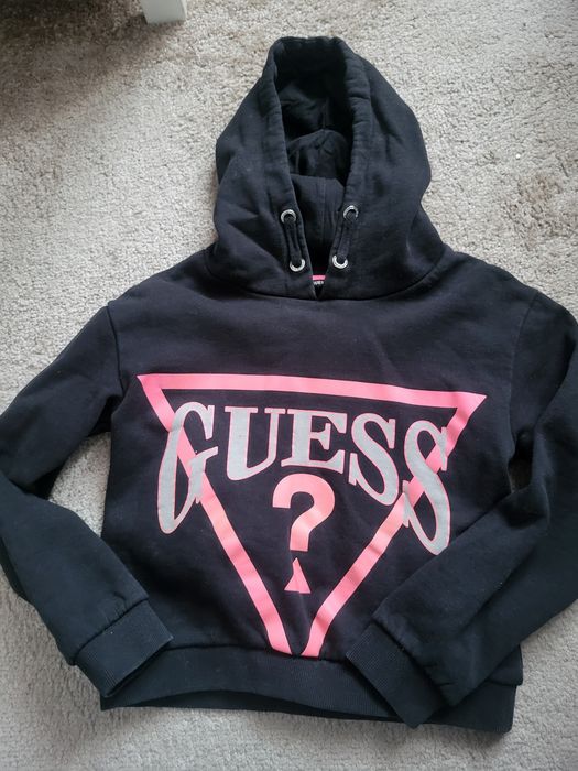 Czarna bluzka dla dziewczynki guess rozmiar 122 gratis bluza welurowa