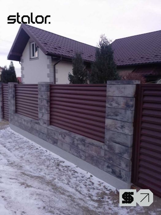 Паркан металевий. Паркан ранчо. Паркани жалюзі.