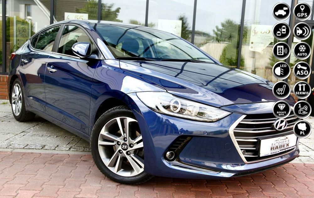 Hyundai Elantra Salon PL|Bezwyp|Serwis| Navi|Kamera|LED|Klimatronic|2xPark|6 Bieg|