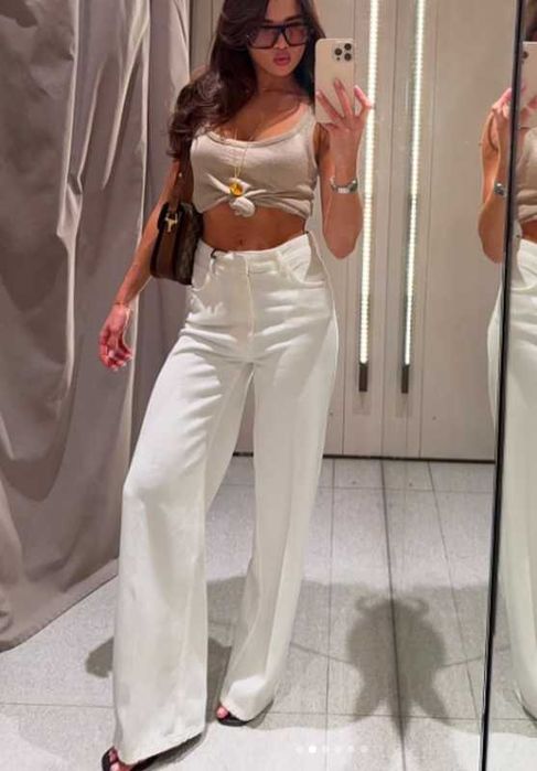 Джинси zw collection wide leg від zara