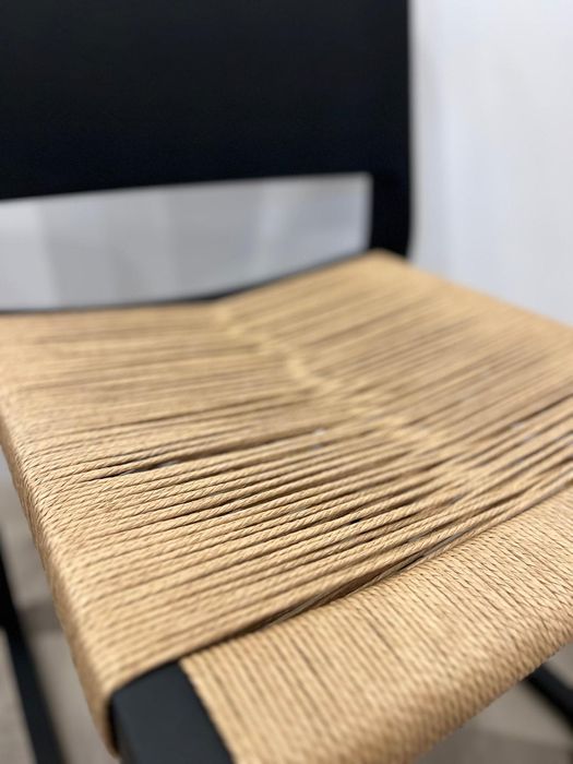 Cadeiras Carvalho Preto Mate + Corda Dinamarquesa (NOVAS)