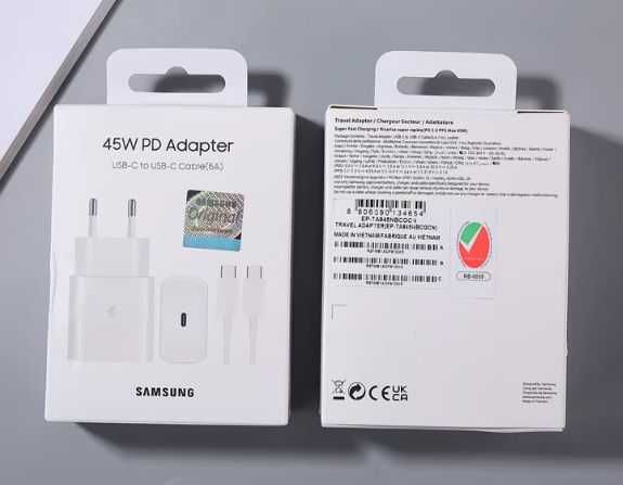 Szybka Ładowarka Zasilacz do telefonów Samsung 45W Super Fast Charge