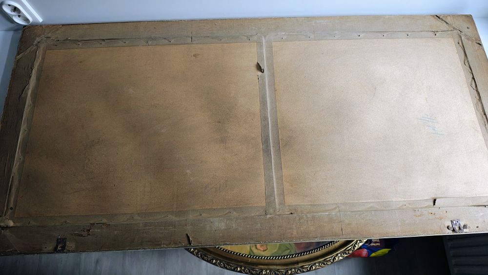 Stare obrazy oleodruk duże ramy