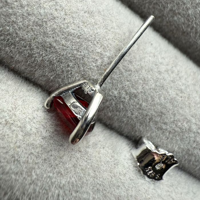 Komplet biżuterii Pandora – srebro 925 z czerwonymi cyrkoniami serca