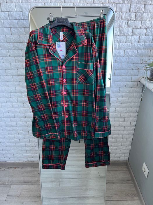 Чоловічі піжами в клітинку. Парні піжами. Мужская пижама в клетку