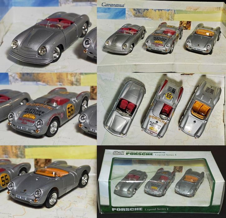 Модели 1/43 наборы Mercedes и Porsche (Cararama)
