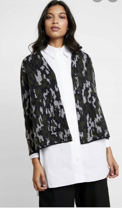 Wełniany kardigan sweter moro Maerz Muenchen xs virgin wool