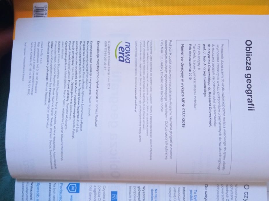 Geografia do klasy 1 szkół ponadpodstawowych