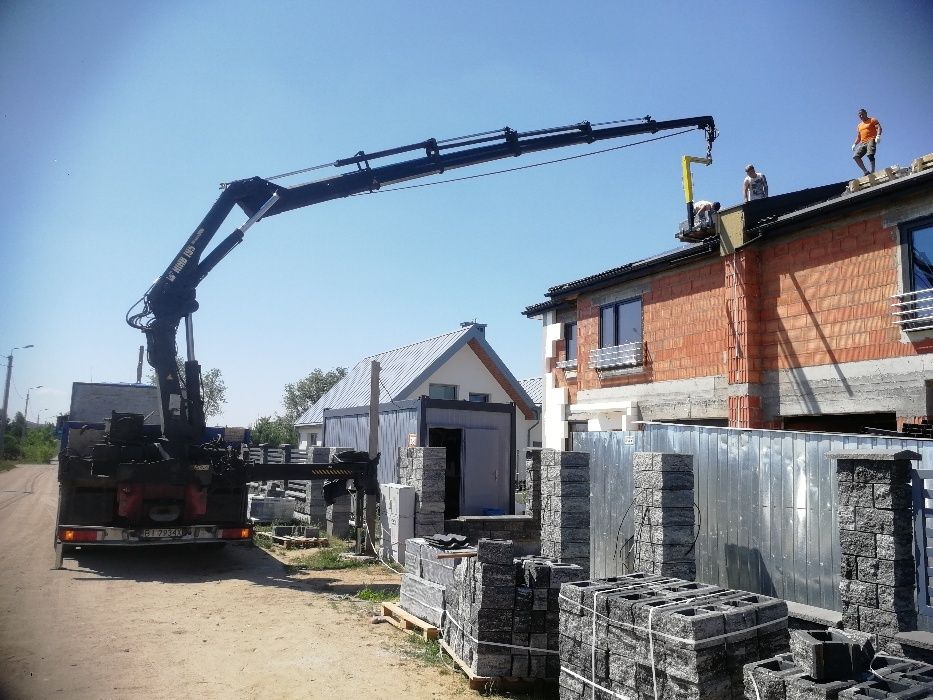 Usługi transportowe z HDS, transport materiałów budowlanych,kontenerów