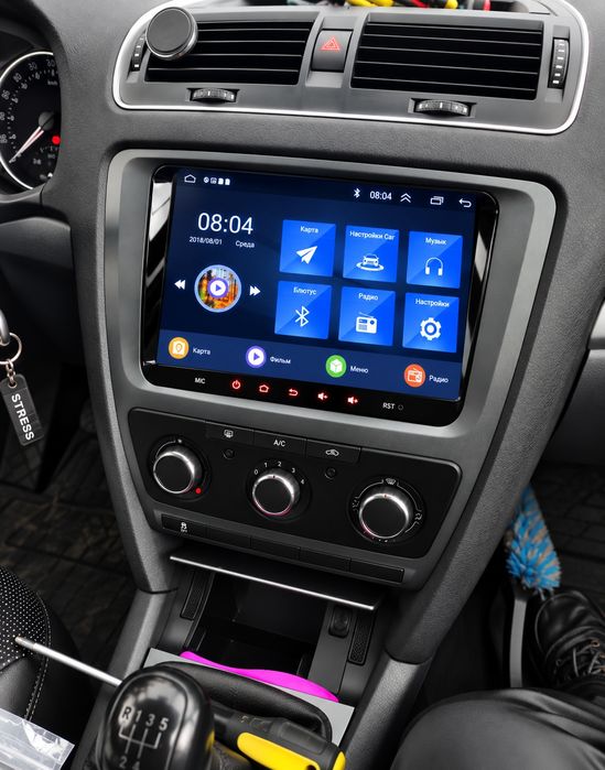 Штатна Магнітола MEKEDE 2/32Gb  9" CarPlay Android Auto для VW Volkswagen Passat B6 B7 Golf Caddy Tiguan Touran Polo Jetta  Sharan Skoda A5 Superb