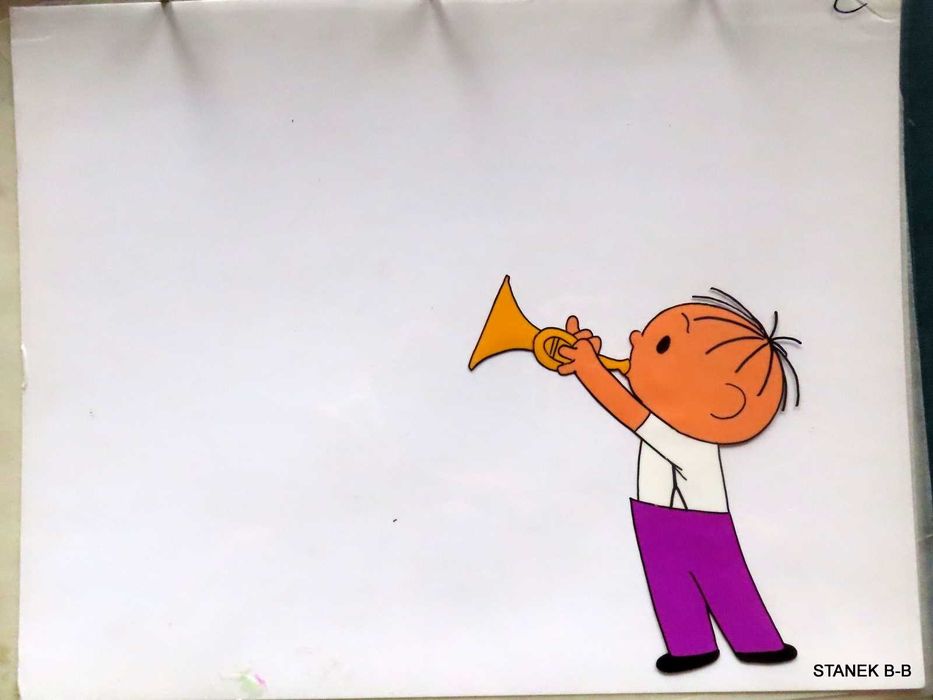 Folia animacyjna celuloid Bolek i Lolek i inne z lat 60