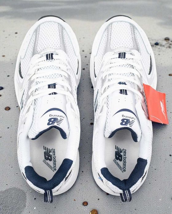 БЕЗ ПЕРЕДОПЛАТИ‼️ New Balance 530 White Silver Navy Нью Беланс 530