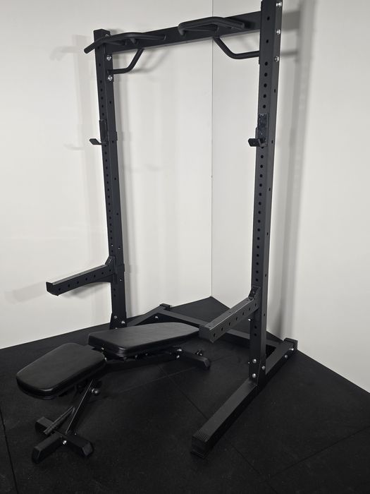 Half Rack Ławka regulowana Sztanga 220 Bumpery 100 kg.-Komplet