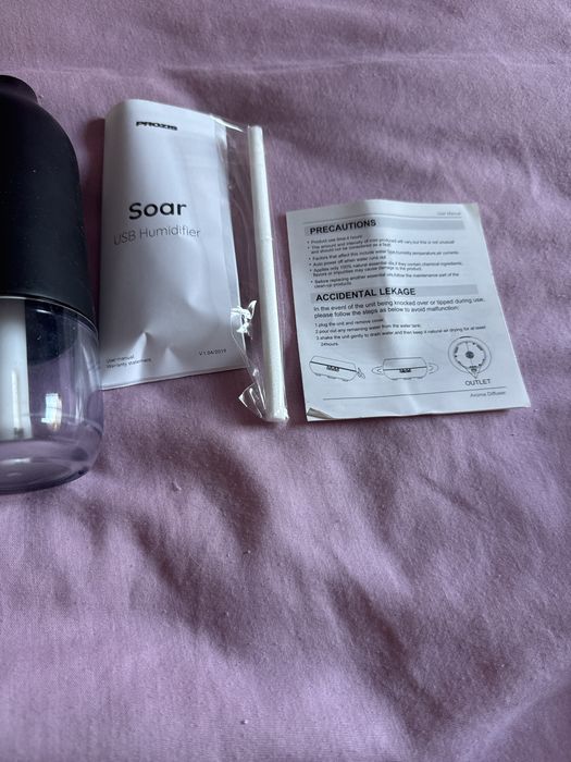 Humidificador USB Prozis Soar 200ml com Caixa e Manual