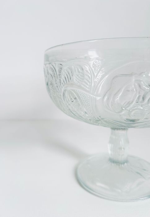 Patera "Z twarzą kobiety" Vintage polski PRL Huta Szkła Ząbkowice