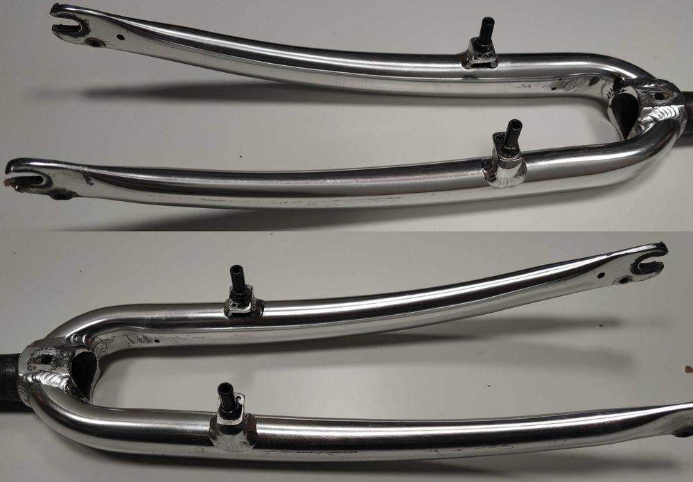 Ultra lekki widelec aluminiowy 26" 1 1/8 ahead 17,4 cm retro MTB 657g