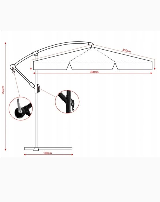 Parasol ogrodowy 360°
