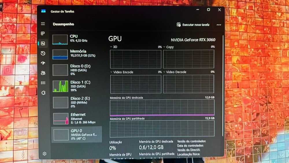 PC Gaming i5-13600KF + RTX 3060 12GB + 32GB RAM