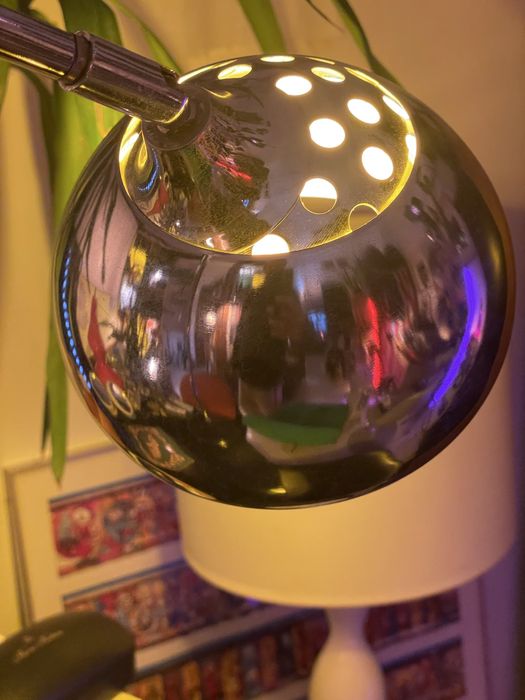 Candeeiro Eyeball Marble Table Italian Lamp Space Age Mid Century 70s