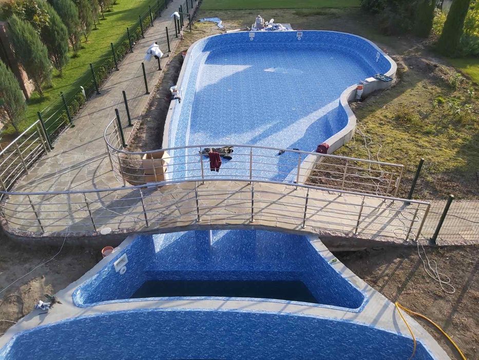 Пайка плівки. Гідроізоляція бетонної чаши басейну. ПВХ лайнер.