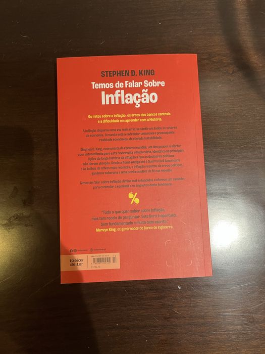 Livro “Temos de falar sobre inflação” por Stephen King