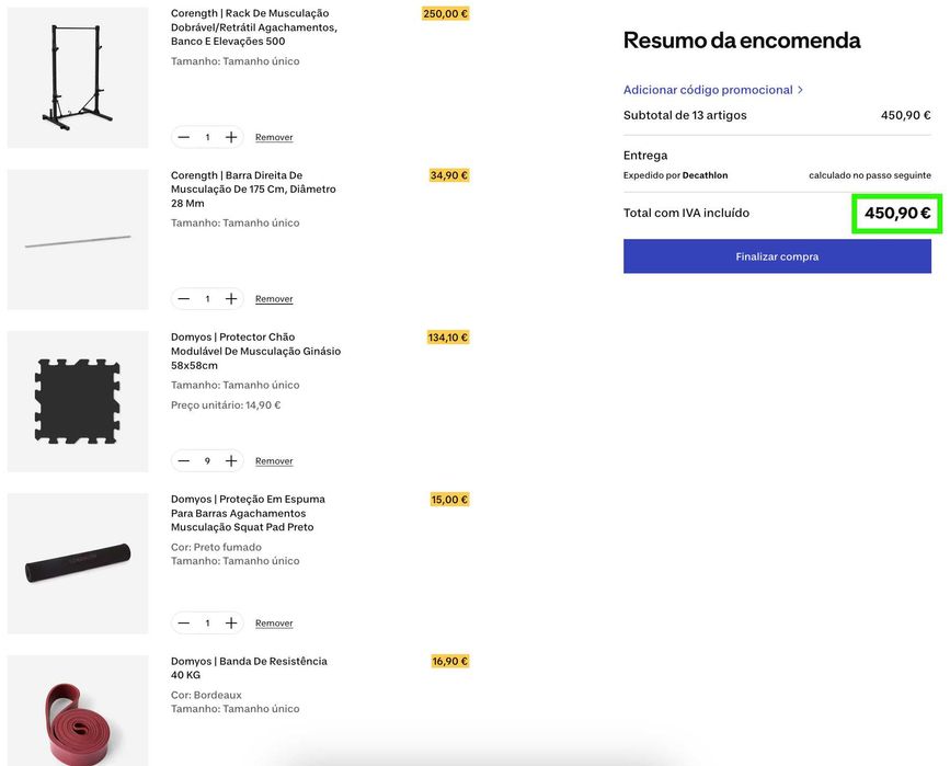 equipamento desportivo para casa (Rack De Musculação)