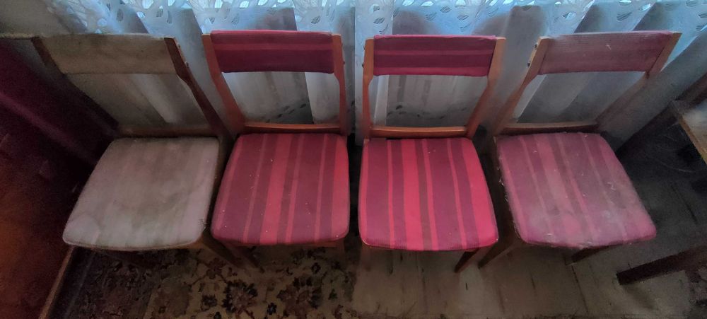 Krzesła PRL 4 sztuki olsztyńskie fabryki mebli