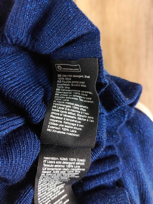 &Other Stories kardigan granat wełniany brokat 100% wool unikatS 36