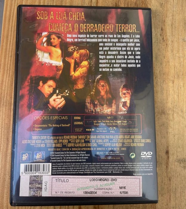 DVD lobo negro  .