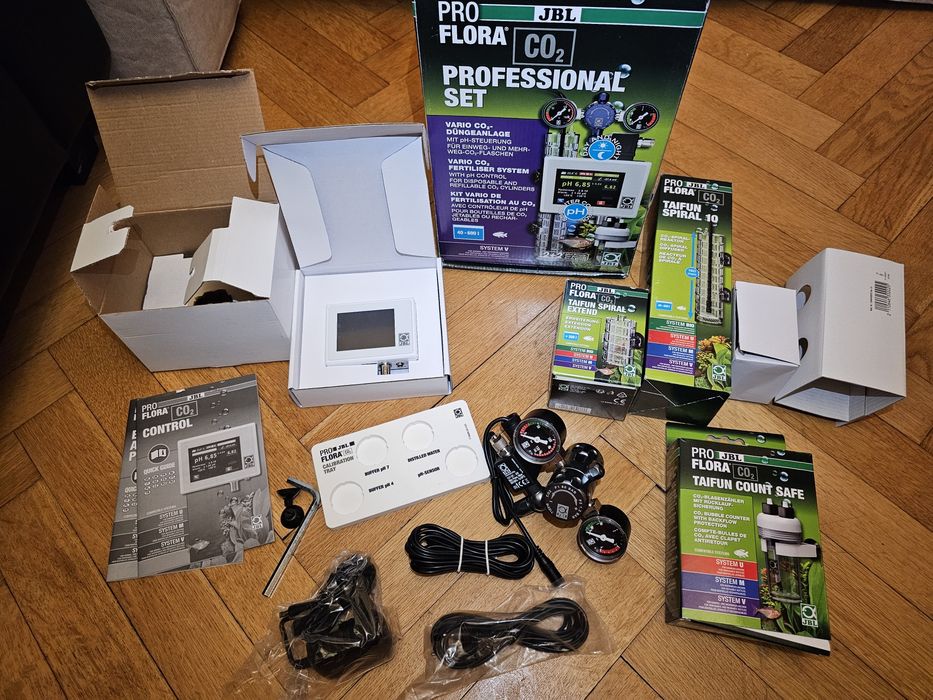 JBL ProFlora CO2 Professional Set V ZESTAW V System V Pro Flora Nie M komputer control co2 nawozu Reduktor z elektrozaworem 12V Regulator ciśnienia