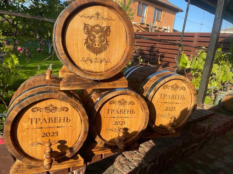 Дубова бочка для витримки зберігання алкоголю діжка для вина самогону
