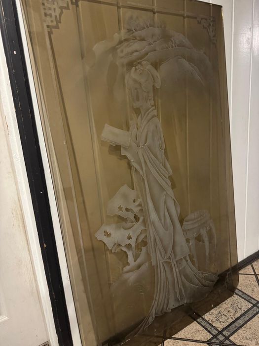 Szyba ozdobna piaskowana styl Japoński