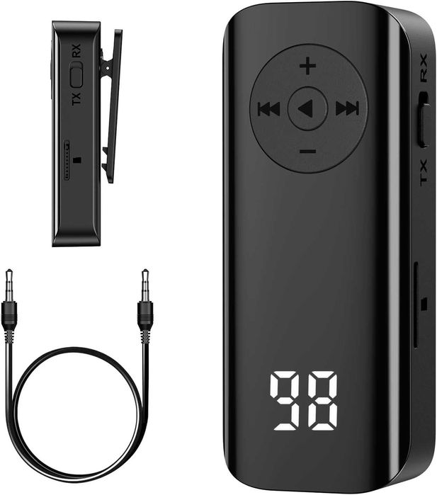 Adapter Bluetooth MRM-POWER Odbiornik/nadajnik Bluetooth 5.3. 2 w 1 M06 czarny