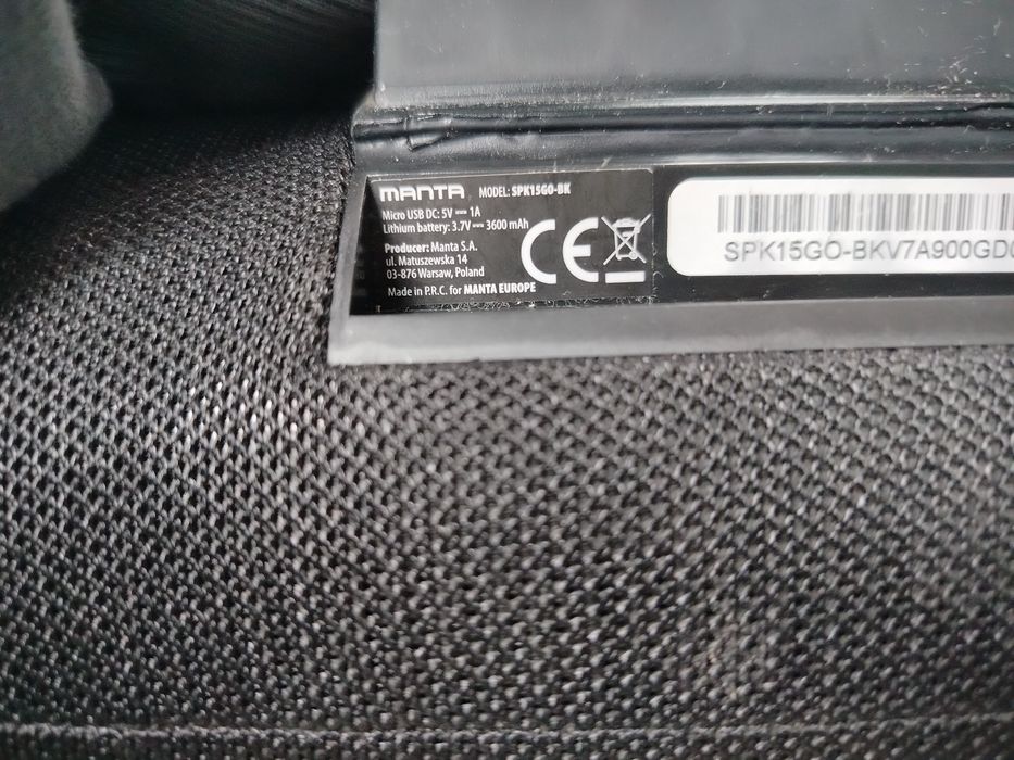 Głośnik manta SPK15GO-BK