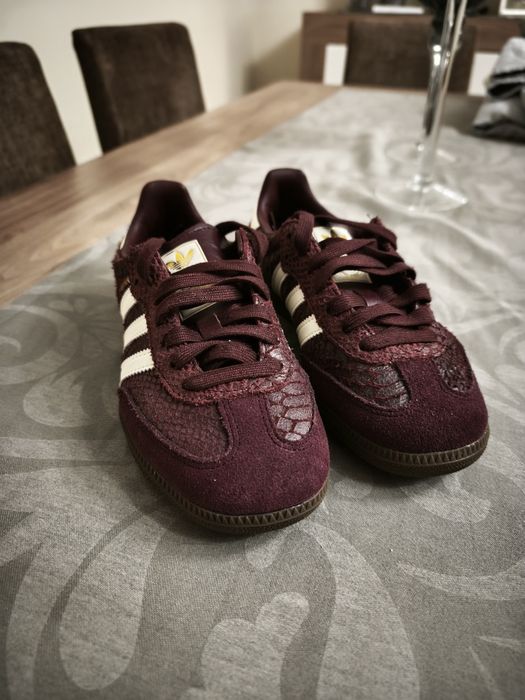 tenis mulher adidas samba og burgundy tamanho 36