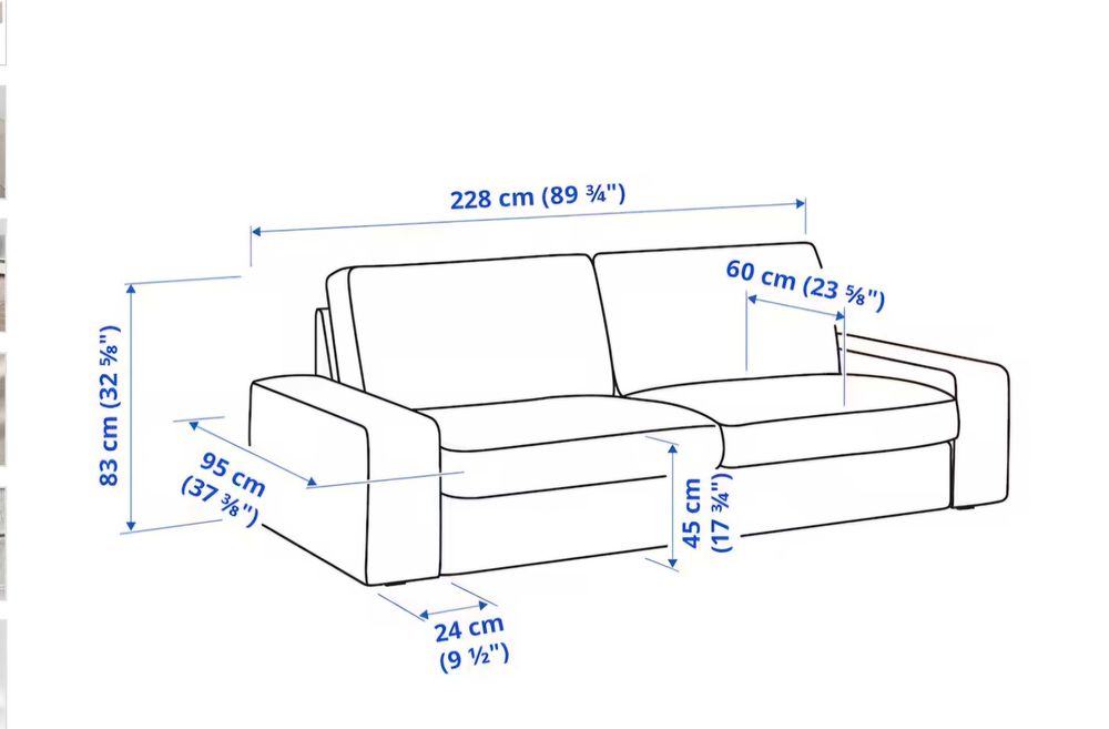 Sofá 3 lugares IKEA