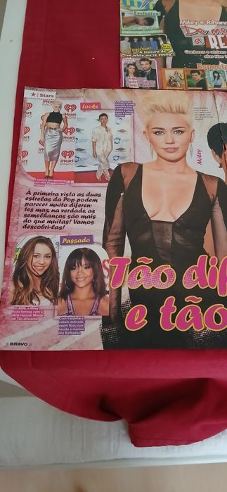 Capa Bravo + artigo Miley e Rihanna